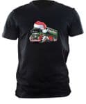 XMAS KOOLART CHRISTMAS SANTA HAT For EDDIE STOBART VOLVO FH12 TRUCK mens or ladyfit t-shirt