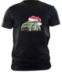 XMAS KOOLART CHRISTMAS SANTA HAT For GREEN FORD FOCUS RS mens or ladyfit t-shirt