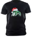 XMAS KOOLART CHRISTMAS SANTA HAT For LANDROVER DISCOVERY SERIES 1 & 2 mens or ladyfit t-shirt