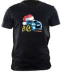 XMAS KOOLART CHRISTMAS SANTA HAT For SUBARU IMPREZA WRX STi TURBO mens or ladyfit t-shirt