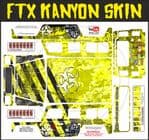 Yellow Biohazard Response themed vinyl SKIN Kit & Stickers To Fit R/C FTX Kanyon Rock Crawler