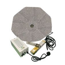 Pro Gear ( Horti Gear ) 600W With Parabolic Reflector ( 1000mm, Silver ) and Sun Lux Pro Dual Spectrum HPS Lamp
