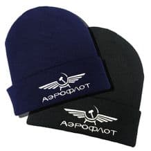Aeroflot Embroidered Beanie Hat