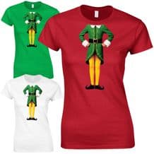 Elf Body Ladies Fitted T-Shirt - Cute Christmas Humour Funny Buddy Gift Top