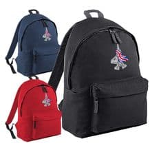F-35 Fighter Union Jack Flag Flying Embroidered Aircraft UK Backpack