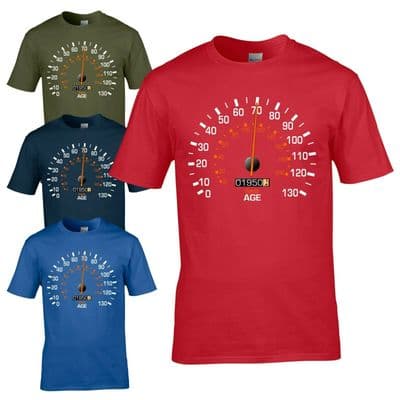 Speedometer 1950 70th Birthday T-Shirt - Funny Feels Age Year Present Mens Gift