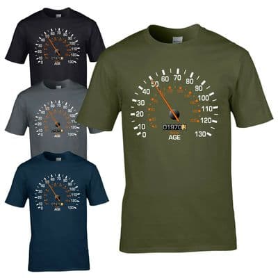 Speedometer 1970 50th Birthday T-Shirt - Funny Feels Age Year Present Mens Gift