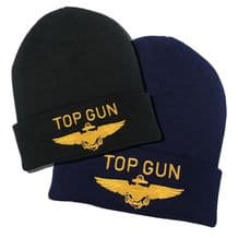 Top Gun Gold Embroidered Beanie Hat