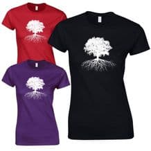 Tree of Life Ladies Fitted T-Shirt - Pagan Celtic Wicca Druid Womens Gift Top