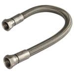 1/2" PTFE Convoluted Bore Stainless Steel Overbraided Hose Assembly
