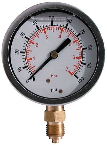 400 BAR 5800 PSI 63mm Pressure Gauge Bottom Entry Glycerine Filled