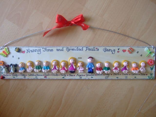 17/18 CHARACTER LARGE PERSONALISED 3d  FAMILY / TEACHER SIGN PLAQUE