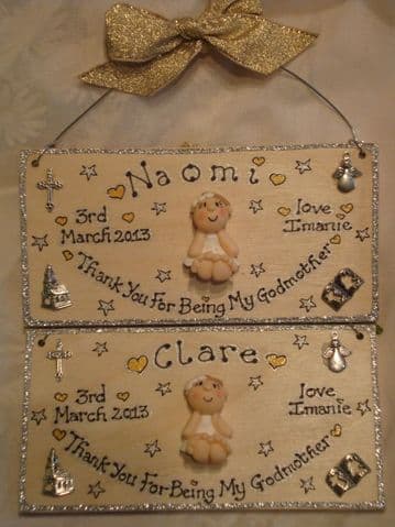 3d Personalised Christening Baby Sign Boy or Girl Unique Keepsake Gift Plaque Handmade Any Phrasing