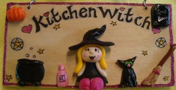 3d Personalised Witch Wooden Sign Any Phrasing Handmade Unique Item Customised Witches Kitchen Plaque Halloween Samhain Pagan Wicca