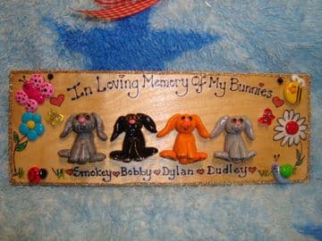 4 character 3d Animal Any Pet Memorial Sign Cat Dog Chicken Rabbit Guinea Pig ReptileSign Any Phrasing Personalised Plaque