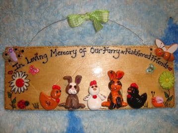5 character 3d Animal Any Pet Memorial Sign Cat Dog Chicken Rabbit Guinea Pig ReptileSign Any Phrasing Personalised Plaque (1)