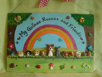 A4 LARGE FAMILY SIGN PLAQUE PEOPLE PETS CAT DOG BIRD rabbit horse ANY PHRASING up to 12 characters Garden themed