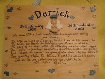 Angel Baby Memorial Wooden Sign Handmade Unique Item Personalised Plaque We Knew Little That Morning large