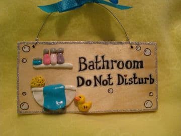 Bathroom En-suite Cloakroom Toilet Wooden Personalised Sign Plaque Any Phrasing Handmade & Unique Shabby Chic OOAK
