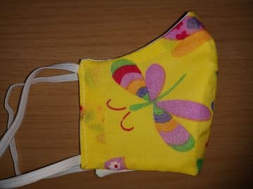 Handmade Breathable Eco Friendly Cotton Face Mask  butterfly Adjustable Ribbon Ties Or Elastic
