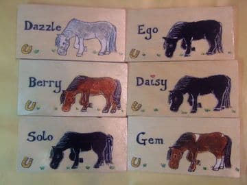 Horse Pony Shetland Flat Plaque Sign Wooden For Bedroom or Stable Personalised Handmade OOAK Any colour Pony /Phrasing