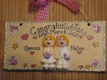 On Our /Your Wedding Day Civil Ceremony Anniversary Personalised 3d Sign Personalised Handmade Gift Keepsake Gift