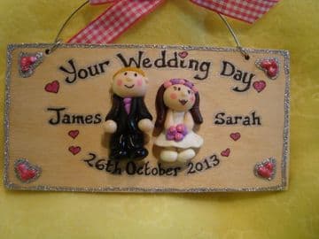 On Our /Your Wedding Day/ Happy Anniversary Personalised 3d Sign Personalised to Order Handmade Unique Keepsake Gift