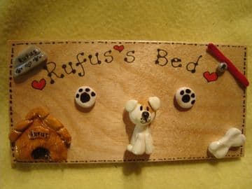 One Personalised Puppy Dog Kennel Bed Run Wooden 3d Sign Personalised Any Breed /Colouration Phrasing Unique Gift