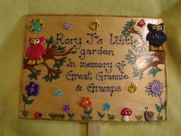 Owl Personalised House Bedroom Wendyhouse Playhouse Garden Sign  Any Phrasing Wooden Plaque Memorial