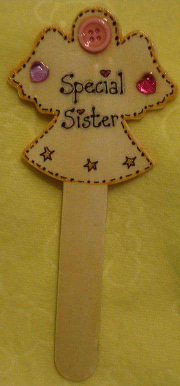 SALE** was £1.99 Angel Memorial Grave Tree Marker Crematorium Special Sister Christmas Birthday Angelversary In Memory Ready To Despatch