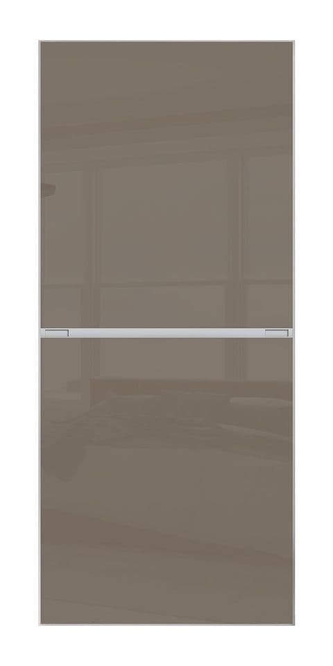 2 PANEL MINIMALIST DOOR- CAPPUCCINO GLASS