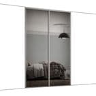 2 x 762mm Silver frame and  Mirror for an opening width of 1498mm