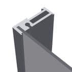 2x 610mm Minimalist Black Glass Sliding Door Kit for an opening width of 1195mm