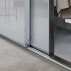 2x 610mm Minimalist Grey Glass Sliding Door Kit for an opening width of 1195mm