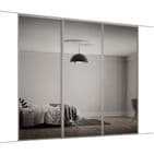 3 x 610mm Silver frame and Mirror sliding doors for an opening width of 1778mm