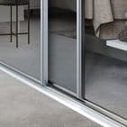 3x914mm Silver Frame Mirror Sliding doors for an opening width of 2692mm
