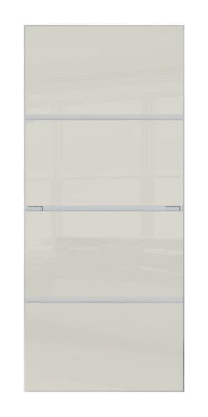 4 PANEL MINIMALIST DOOR- SOFT WHITE GLASS