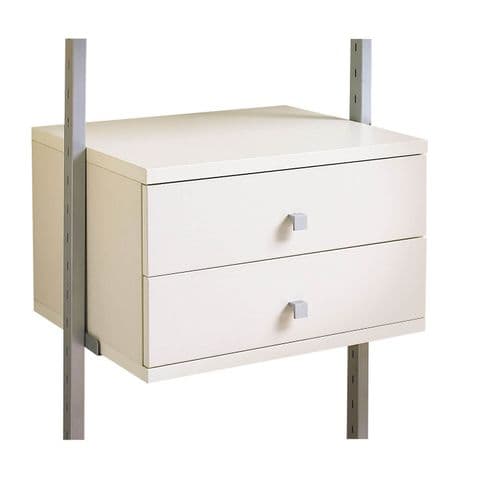 550mm wide Double drawer pack  White
