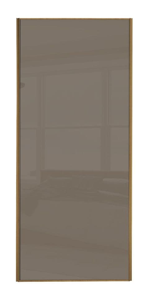 Classic Single panel, Oak frame/ Cappuccino glass panel door