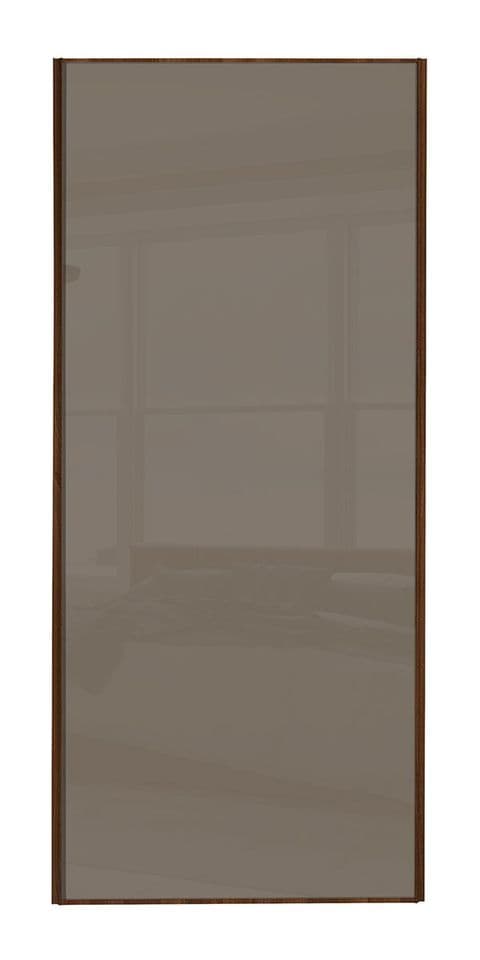 Classic Single panel, Walnut frame/ Cappuccino glass door