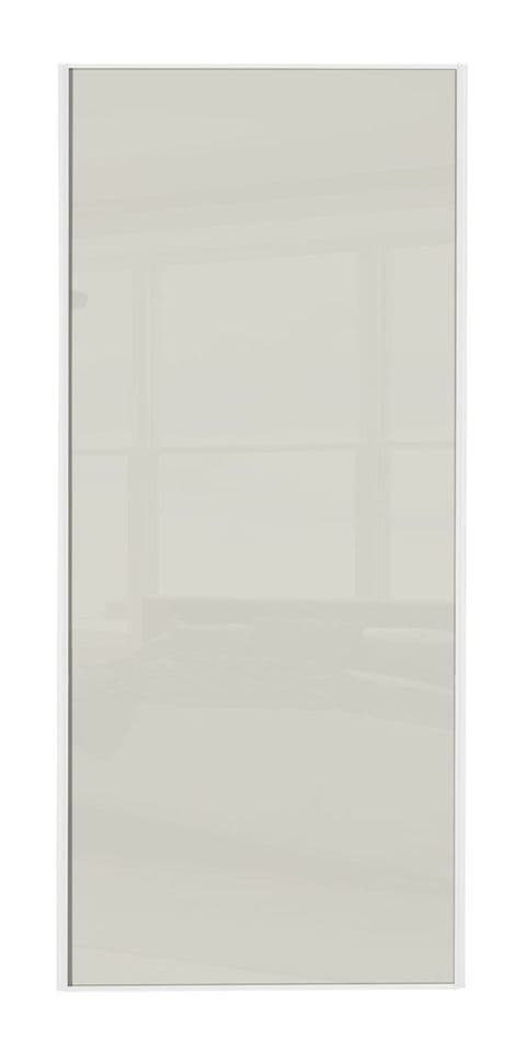 Classic Single panel, White frame/ Soft white glass panel door