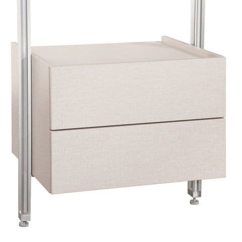 Relax Linen/Grey textile F417ST10 double drawr box kit 550mm