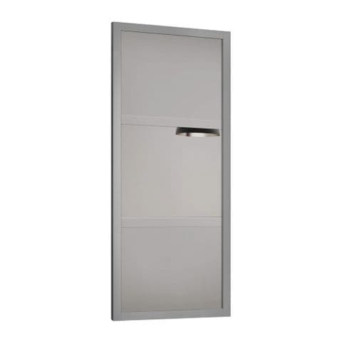 Shaker 610mm 3 panel Grey/mirror/Grey mixed door