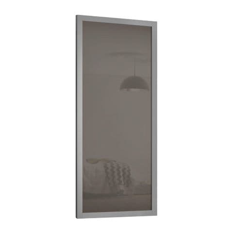 Shaker 762mm 1 panel Grey frame cappuccino glass door