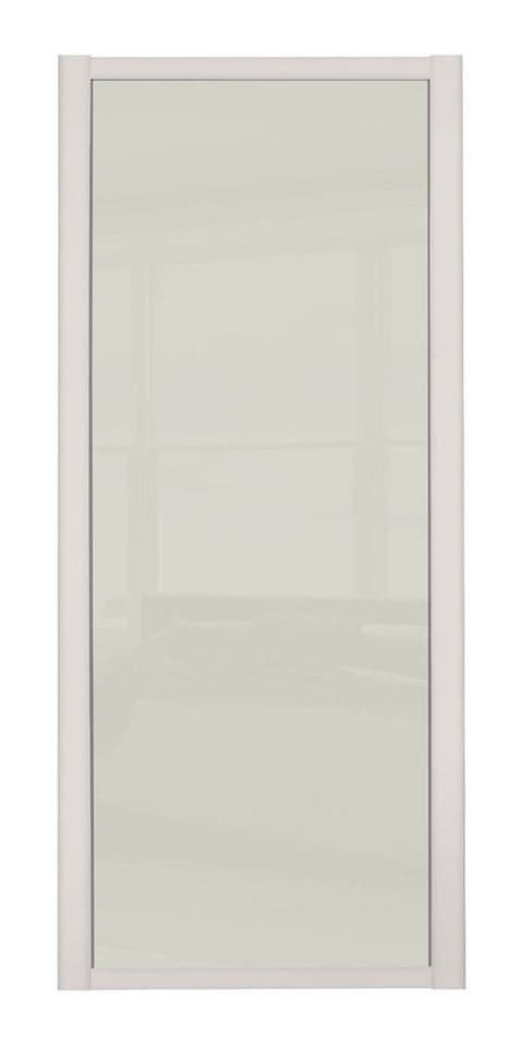 Shaker Sliding Wardrobe Door- CASHMERE FRAME- SOFT WHITE SINGLE PANEL