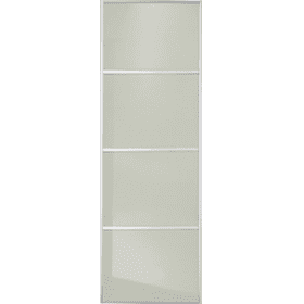 SOFT WHITE GLASS SLIDING WARDROBE DOOR 4 PANEL 762mm (30")
