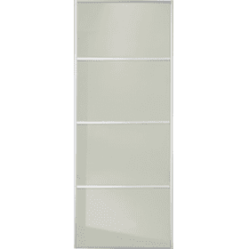 SOFT WHITE GLASS SLIDING WARDROBE DOOR 4 PANEL 914mm (36")